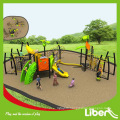 Amusement Park Playground Plastic Outdoor Slide Climbing Play Structure with Fruit Theme Components